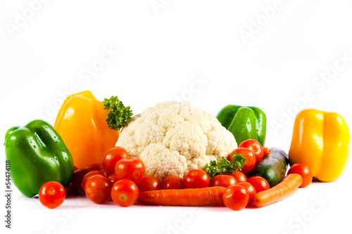 Photo: vegetables isolated on a white background vegetables isolated on a white background