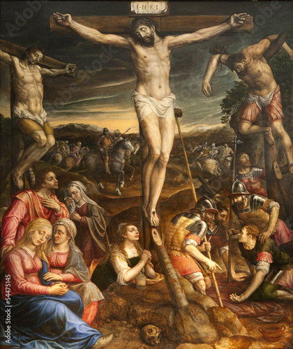 Photo: Brussels - Crucifixion of Jesus in Saint Michael cathedral Brussels - Crucifixion of Jesus in Saint Michael cathedral