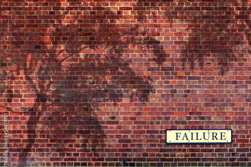 Photo: failure wall sign failure wall sign