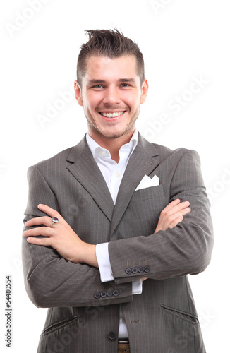 Photo: Portrait of a business man isolated on white background Portrait of a business man isolated on white background