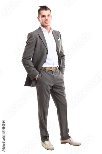 Photo: Portrait of a business man isolated on white background Portrait of a business man isolated on white background