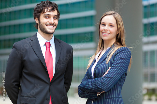 Photo: Young businesspeople outdoor Young businesspeople outdoor