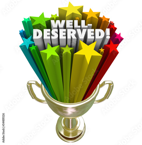 Illustration: Winner Trophy Well-Deserved Honor Award Winner Trophy Well-Deserved Honor Award