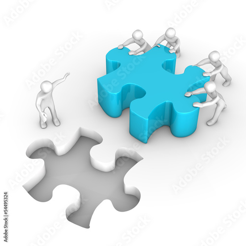 Illustration: Big Puzzle Teamwork Big Puzzle Teamwork
