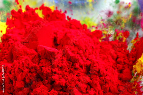 Photo: Closeup of red gulal, shallow depth of focus Closeup of red gulal, shallow depth of focus