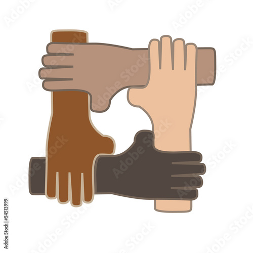 Vector: vector of holding hands as symbol of partnership vector of holding hands as symbol of partnership
