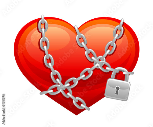 Vector: Locked heart Locked heart