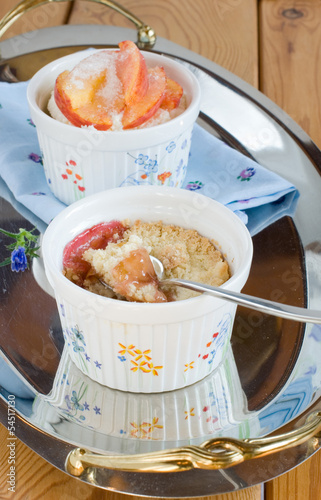Photo: Crumble with peaches Crumble with peaches