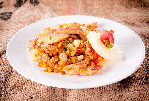 Photo: Pineapple and chicken Pineapple and chicken