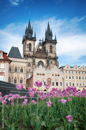 Photo: Tyn Church at Old Town Square in Prague Tyn Church at Old Town Square in Prague