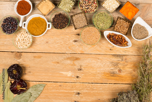 Photo: Condiments background Condiments background