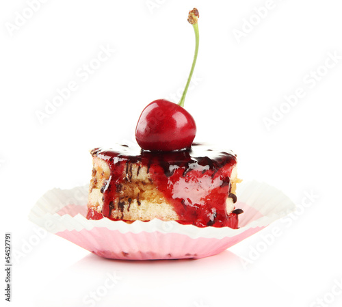 Photo: Tasty biscuit cake with jam and berry Tasty biscuit cake with jam and berry