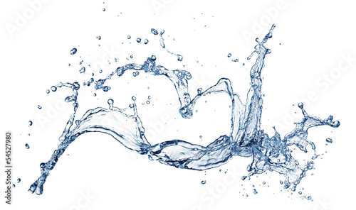 Photo: blue water splash isolated blue water splash isolated