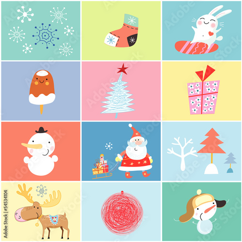 Vector: different holiday for the new year different holiday for the new year
