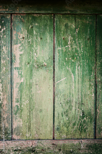 Photo: Old green wooden door Old green wooden door
