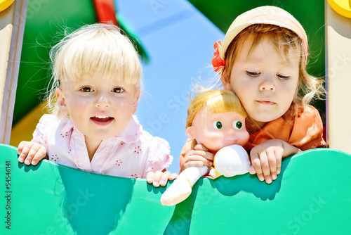 Photo: girls on the playground girls on the playground