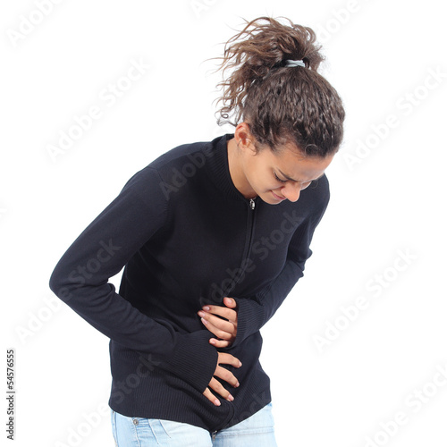 Photo: Teen girl with bellyache Teen girl with bellyache