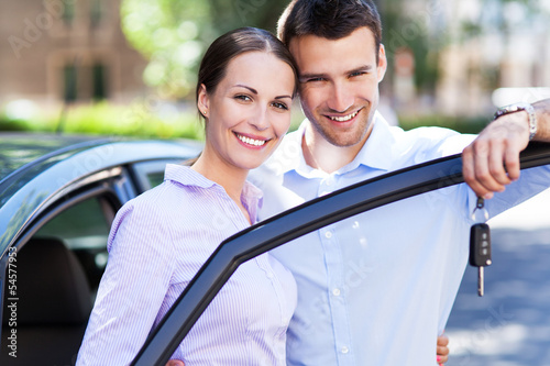 Photo: Couple with car keys Couple with car keys