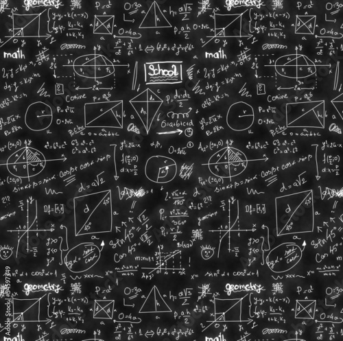 Illustration: doodle maths seamless background, texture and pattern doodle maths seamless background, texture and pattern