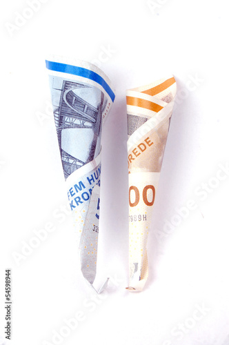Photo: Danish krone banknotes Danish krone banknotes