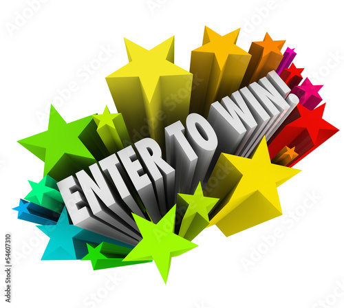 Illustration: Enter To Win Stars Fireworks Contest Raffle Entry Jackpot Enter To Win Stars Fireworks Contest Raffle Entry Jackpot