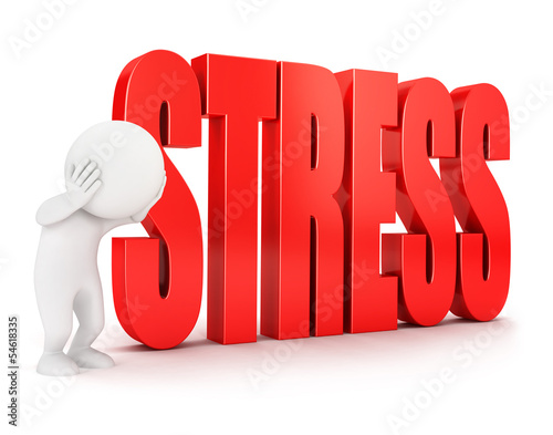 Illustration: 3d white people stress 3d white people stress