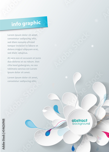 Vector: abstract background with paper flower. abstract background with paper flower.