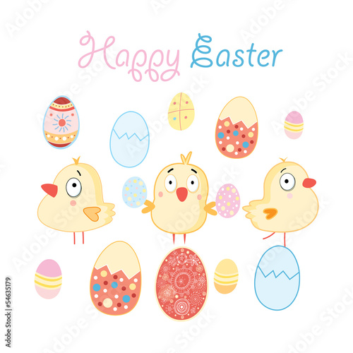 Vector: greeting card with Easter greeting card with Easter