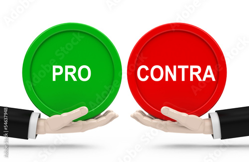 Illustration: PRO und CONTRA PRO und CONTRA
