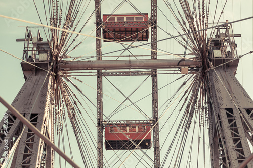 Photo: Wiener Riesenrad, Famous Ferris Wheel in Wien Wiener Riesenrad, Famous Ferris Wheel in Wien