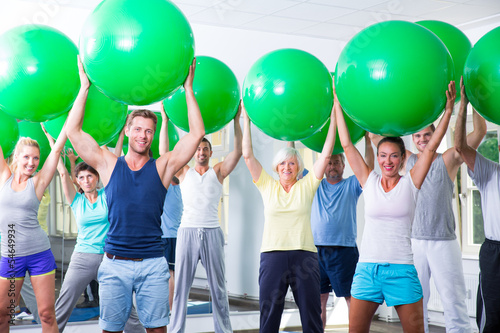 Photo: im sportstudio beim training im sportstudio beim training