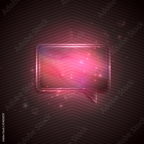 Vector: abstract background with glass transparent speech bubble abstract background with glass transparent speech bubble