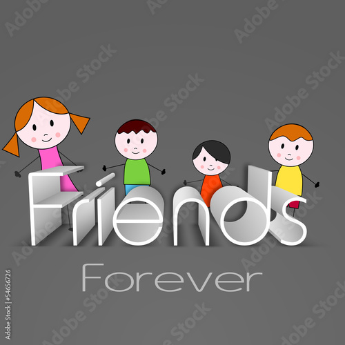 Illustration: Happy Friendship Day background or concept. Happy Friendship Day background or concept.