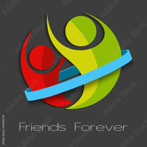 Illustration: Happy Friendship Day background or concept. Happy Friendship Day background or concept.