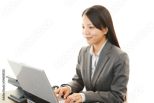 Photo: 笑顔の女子社員 笑顔の女子社員