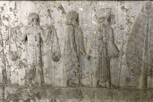 Photo: Detail of a relief in Persepolis, Iran Detail of a relief in Persepolis, Iran