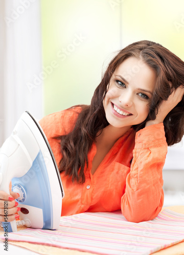 Photo: perfect housewife ironing clothes perfect housewife ironing clothes