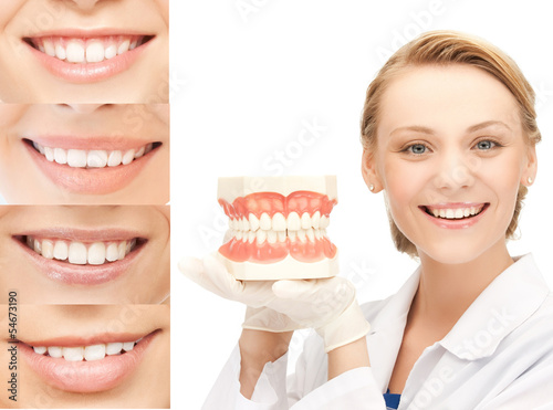 Photo: doctor with jaws and smiles doctor with jaws and smiles