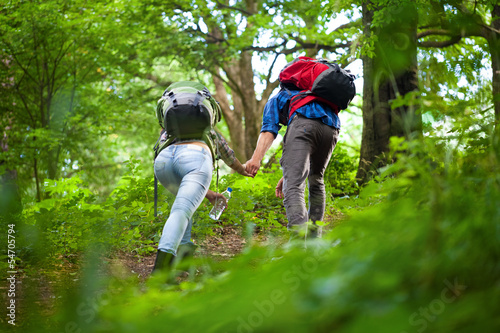 Photo: hikers couple hikers couple