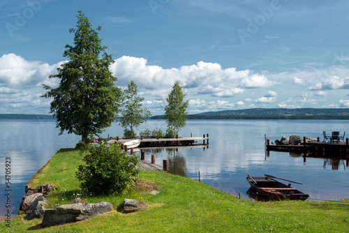Photo: Summer morning at Lake Siljan in Sweden Summer morning at Lake Siljan in Sweden
