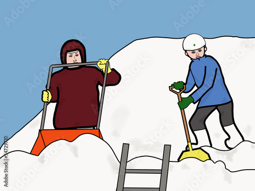 Illustration: 除雪作業 除雪作業