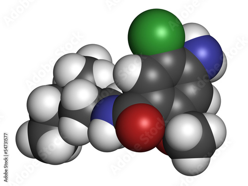 Illustration: Metoclopramide nausea and vomiting treatment drug. Metoclopramide nausea and vomiting treatment drug.