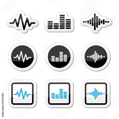 Vector: Soundwave music vector icons set Soundwave music vector icons set