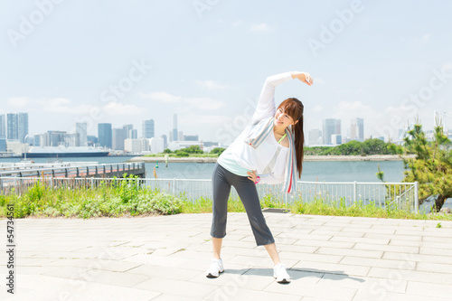 Photo: 運動する女性 運動する女性