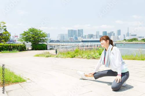 Photo: 運動する女性 運動する女性