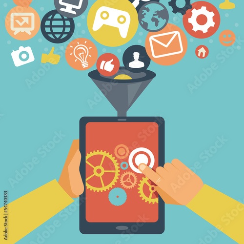 Vector: Vector mobile app development concept Vector mobile app development concept