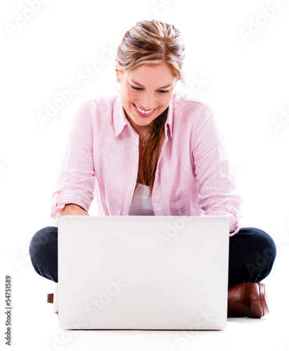 Photo: Woman with a laptop Woman with a laptop