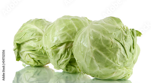 Photo: Cabbage isolated on white Cabbage isolated on white