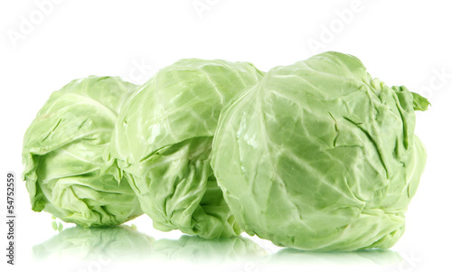 Photo: Cabbage isolated on white Cabbage isolated on white