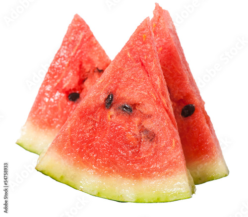 Photo: watermelon on white background watermelon on white background
